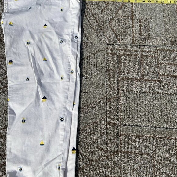 Talboots Pants Women's 12 White Straight Capri Cut Ivory The Girlfriend Chino - Picture 6 of 14